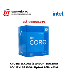 CPU INTEL CORE i5 - 12400F - BOX Chính Hãng